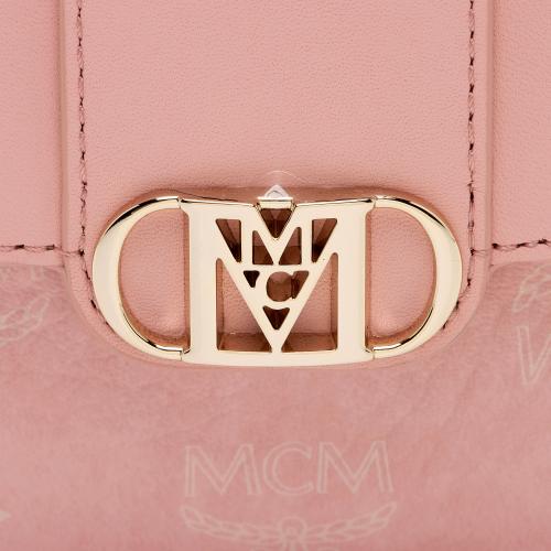 MCM Visetos Calfskin Logo Mode Travia Small Shoulder Bag