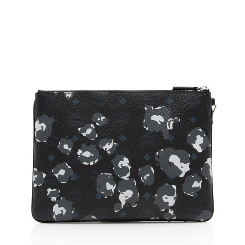 MCM Visetos Camo Floral Wristlet