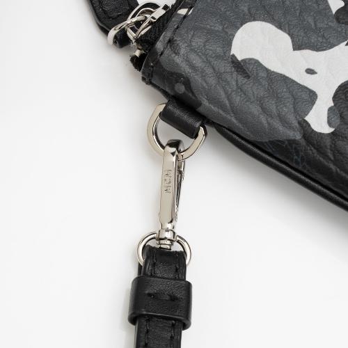 MCM Visetos Camo Floral Wristlet