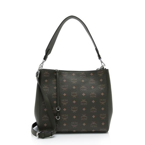 MCM Visetos Leather Aren Medium Hobo