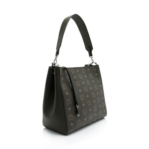 MCM Visetos Leather Aren Medium Hobo