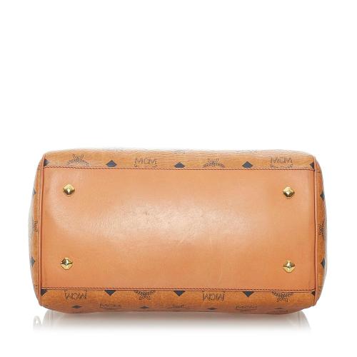 MCM Visetos Leather Boston