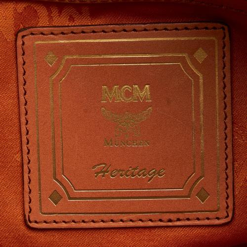 MCM Visetos Leather Boston