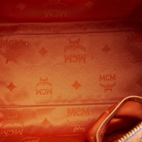 MCM Visetos Leather Boston