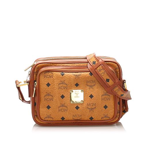 MCM Visetos Leather Crossbody Bag