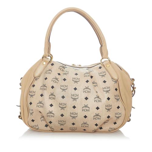 MCM Visetos Leather Handbag