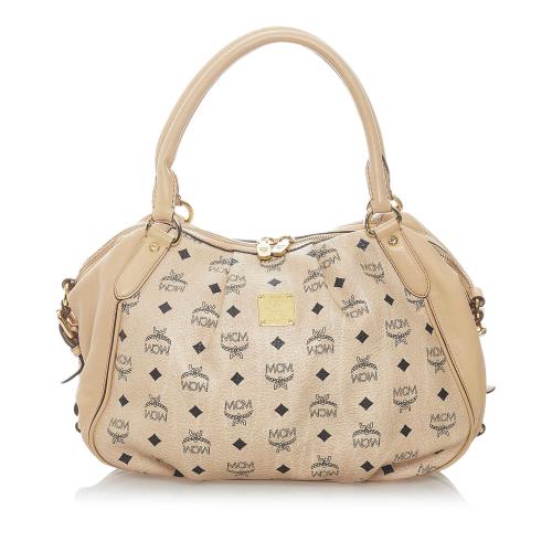 MCM Visetos Leather Handbag