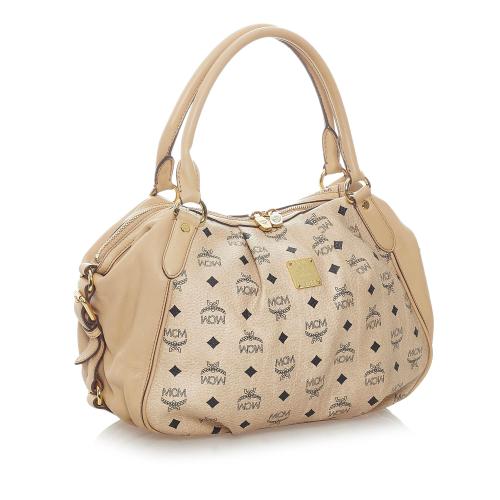 MCM Visetos Leather Handbag