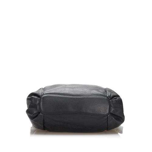 MCM Visetos Leather Hobo Bag