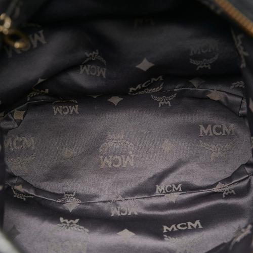 MCM Visetos Leather Hobo Bag