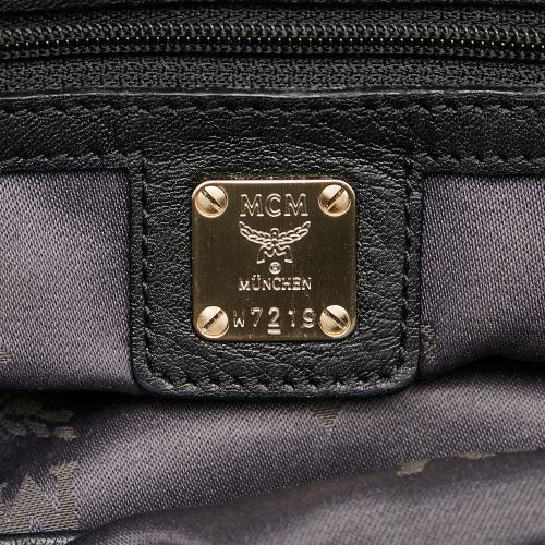 MCM Visetos Leather Satchel