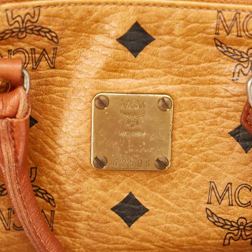 MCM Visetos Leather Satchel