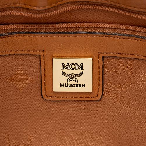 MCM Visetos Leather Top Handle