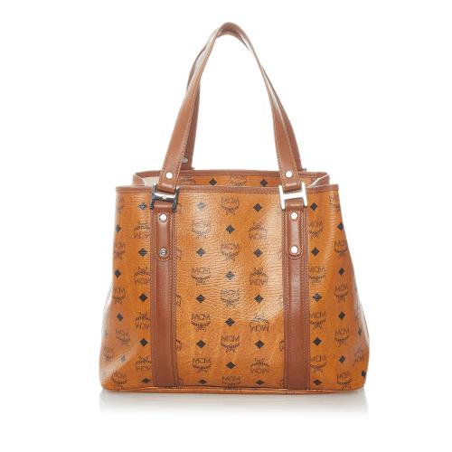 MCM Visetos Leather Tote Bag