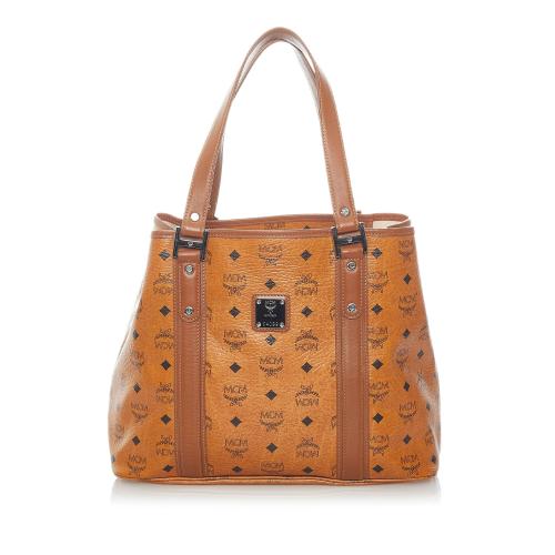 MCM Visetos Leather Tote Bag