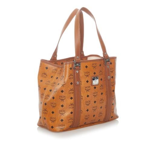 MCM Visetos Leather Tote Bag