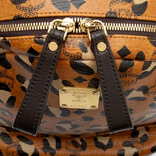 MCM Visetos Leopard Medium Backpack