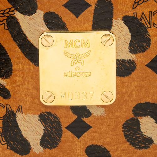 MCM Visetos Leopard Medium Backpack