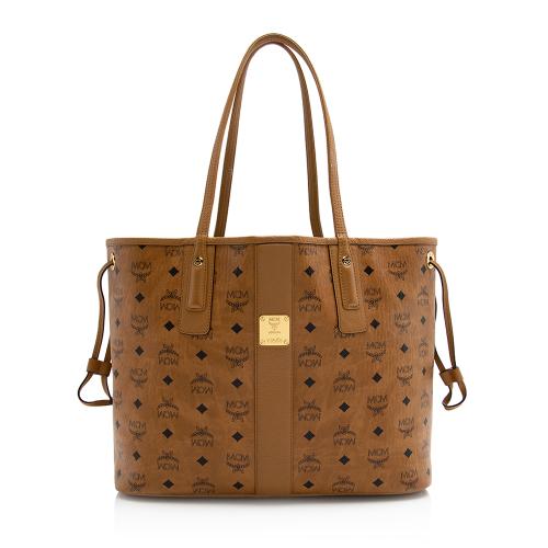 MCM Visetos Liz Reversible Medium Shopper Tote 