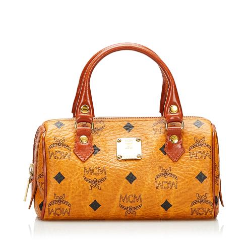 MCM Visetos Mini Boston Bag