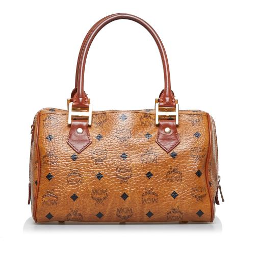 MCM Visetos Mini Boston Bag