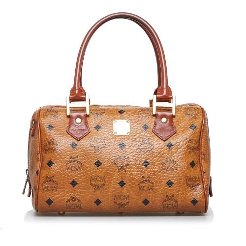 MCM Visetos Mini Boston Bag