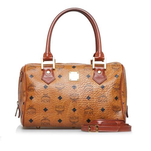 MCM Visetos Mini Boston Bag