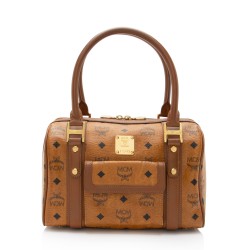 MCM Visetos Small Boston Bag