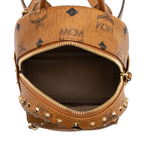 MCM Visetos Studded Stark Bebe Boo Mini Backpack