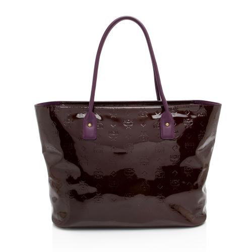 MCM Visteos Patent Leather Tote