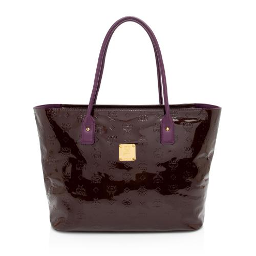 MCM Visteos Patent Leather Tote