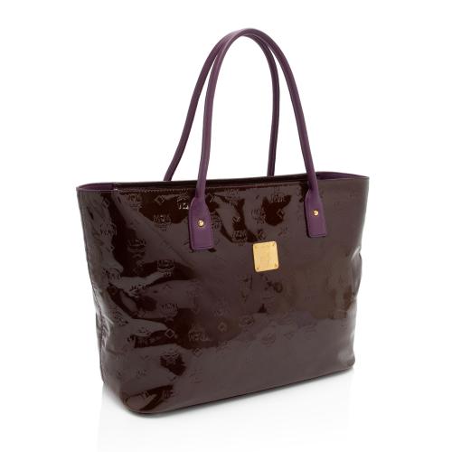 MCM Visteos Patent Leather Tote