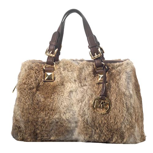 MICHAEL Michael Kors Flurry Rabbit Fur Satchel Handbag MICHAEL Michael Kors Handbags Bag Borrow or Steal