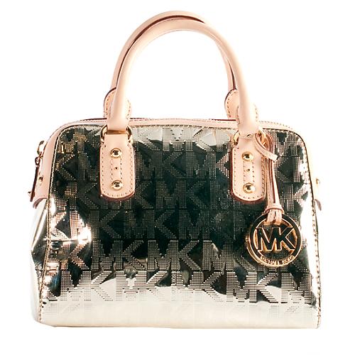 MICHAEL Michael Kors Metallic Logo Satchel Handbag