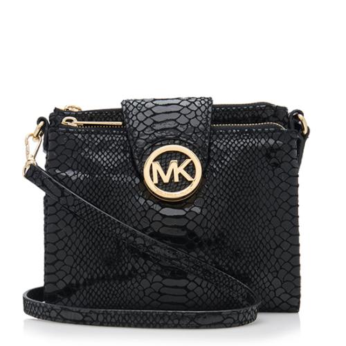 MICHAEL Michael Kors Python Embossed Fulton Large Crossbody