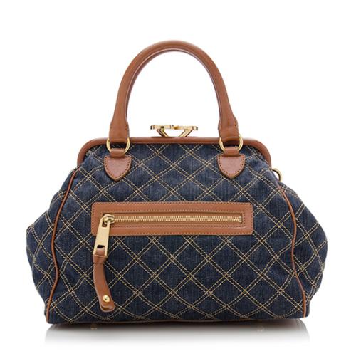 Marc Jacobs Quilted Denim Mini Stam Satchel 