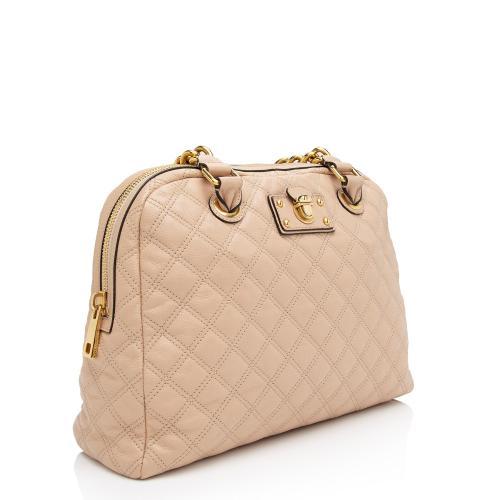 Marc Jacobs Quilted Lambskin Karlie Large Dome Satchel