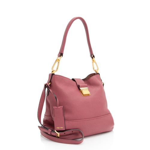 Miu Miu Goatskin Madras Hobo