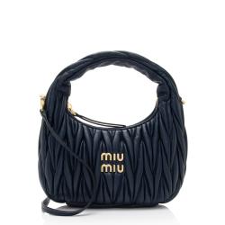 Miu Miu Matelasse Leather Wander Hobo