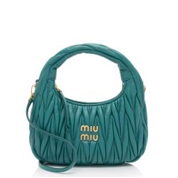 Miu Miu Matelasse Leather Wander Hobo