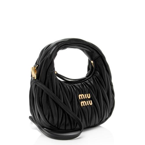 Miu Miu Matelasse Leather Wander Mini Hobo