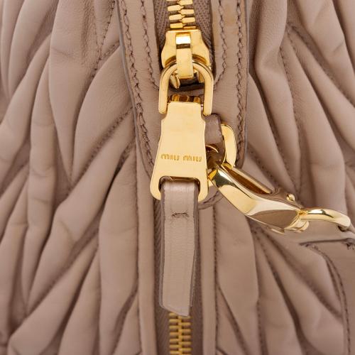 Miu Miu Matelasse Nappa Leather Convertible Medium Tote