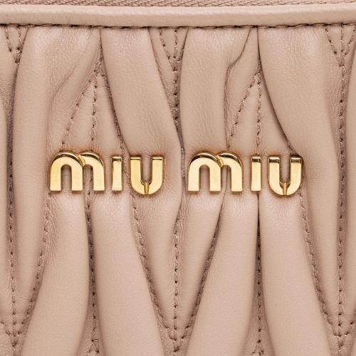 Miu Miu Matelasse Nappa Leather Convertible Medium Tote