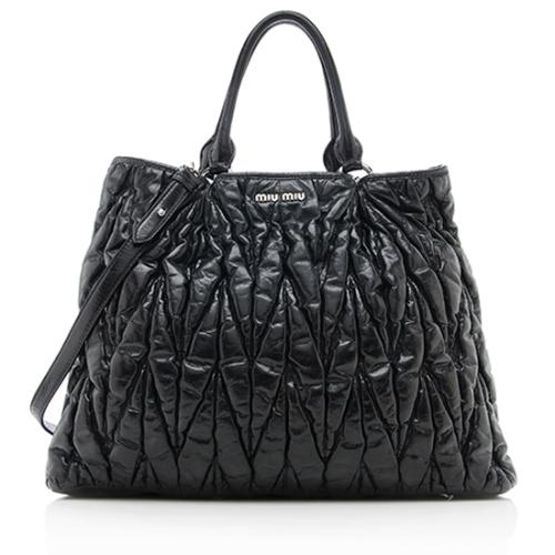 Miu Miu Matelasse Shopper Tote