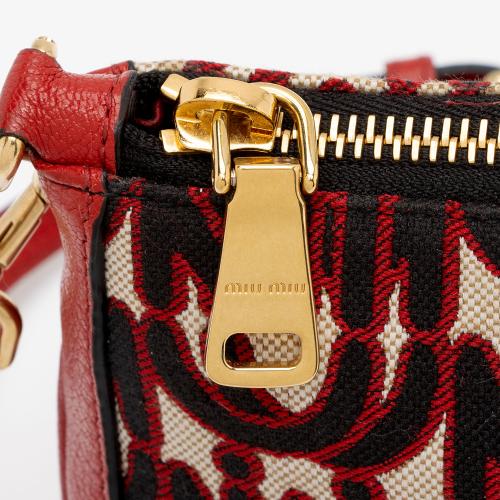 Miu Miu Monogram Jacquard Madras Crossbody