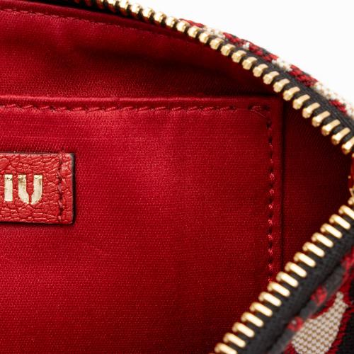 Miu Miu Monogram Jacquard Madras Crossbody