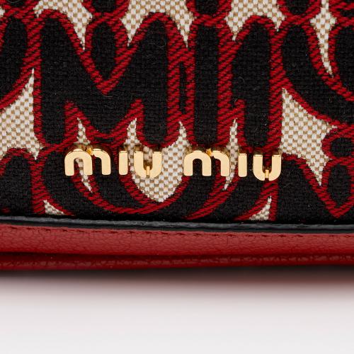 Miu Miu Monogram Jacquard Madras Crossbody