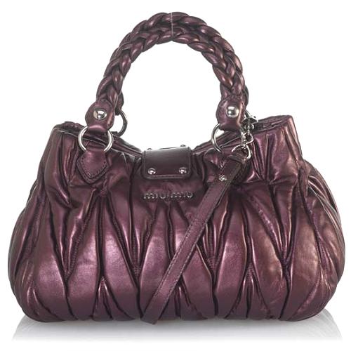 Miu Miu Small Matelasse Top Handle Tote