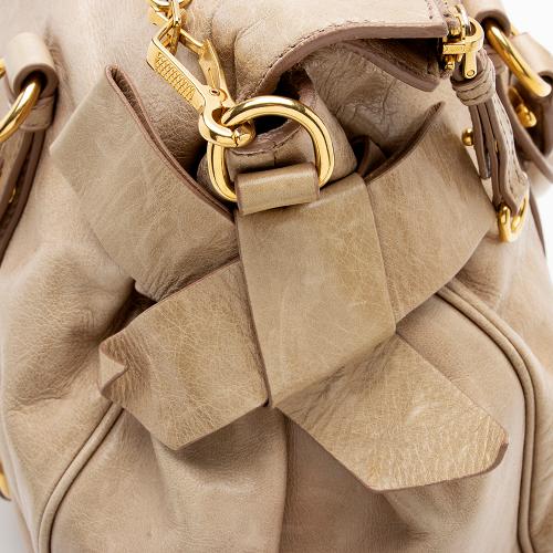 Miu Miu Vitello Lux Large Bow Satchel - FINAL SALE