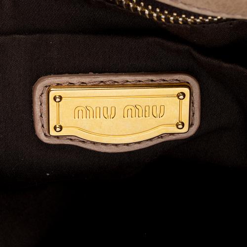 Miu Miu Vitello Lux Large Bow Satchel - FINAL SALE